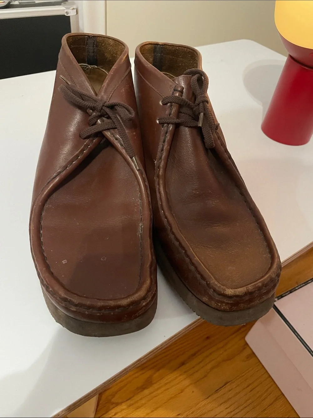 Clarks Men's Dark Brown Leather Wallabee Boots
